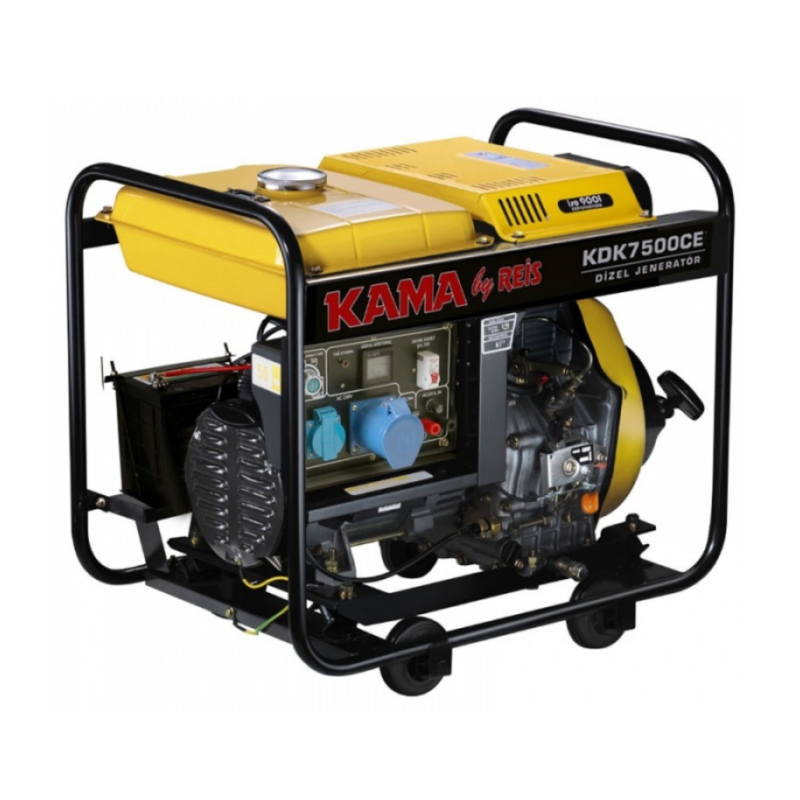 Генератор дизельний KDK7500CE, 6.9KVA, однофазний 230V, об'єм 12,5л
