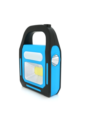 Переносний ліхтар ORION OR-9707B+Solar, COB+SMD LED, 3 режими роботи, заряд від 5V, USB вихід, батарея 2*18650, Box
