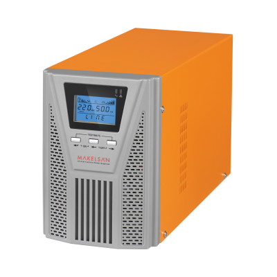 ДБЖ з правильною синусоїдою ONLINE MAKELSAN PowerPack Se-1kVA-LCD, 1000VA (900Вт), 24В, Вбудована батарея 12V 7Ah х 2 шт, (336*144*214), 10.5кг, Q1
