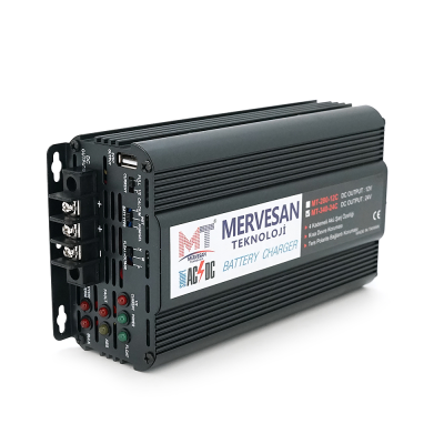 Зарядний пристрій Mervesan MT-340-24C для акумулятора 24V-6A/12A, клемні дроти, Q12 Зарядний пристрій Mervesan MT-340-24C для акумулятора 24V-6A/12A, клемні дроти, Q12