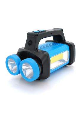 Ліхтар пошуковий SW-8802, 1LED+COB T6, 5W, 2+1+1 режим, 3600mAh, Black/Blue, IP40, USB кабель+4*LR06(немає в комплекті), 190х110х130мм, BOX