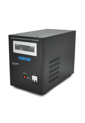 Стабілізатор напруги релейний Conter SVRH-20000VA/14000W однофазний, напольного монтажу, LED дисплей, DC150-270V, AC230±8%, 2*Shuko, Q4