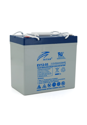 Тяговий акумулятор RITAR EV12-55,12V 55Ah, M5 (229 х 138 х 211(216)), Q1