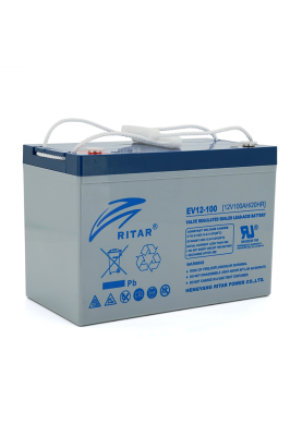 Тягова акумуляторна батарея RITAR EV12-100,12V 100Ah, M8 ( 307 х 169 х 210(215) ), Q1
