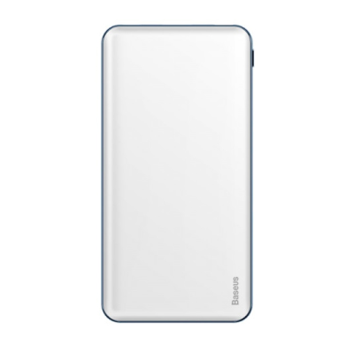 PowerBank Baseus Simbo 10000mAh, Input: 5V/2,4А/1,5А(Type-C,Lightning), Output:5V/3А/2,1А(Type-C,USB), FastCharge,Q1,plastic,White