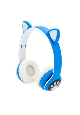 Бездротові навушники Bluetooth Cat Ear VZV-28M Led, Blue