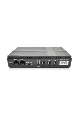 ДБЖ UPS-36W DC1036P для роутерів/комутаторів/PON/POE-430, 5/9/12V, 1A/2А, 10400мAh, Black, BOX