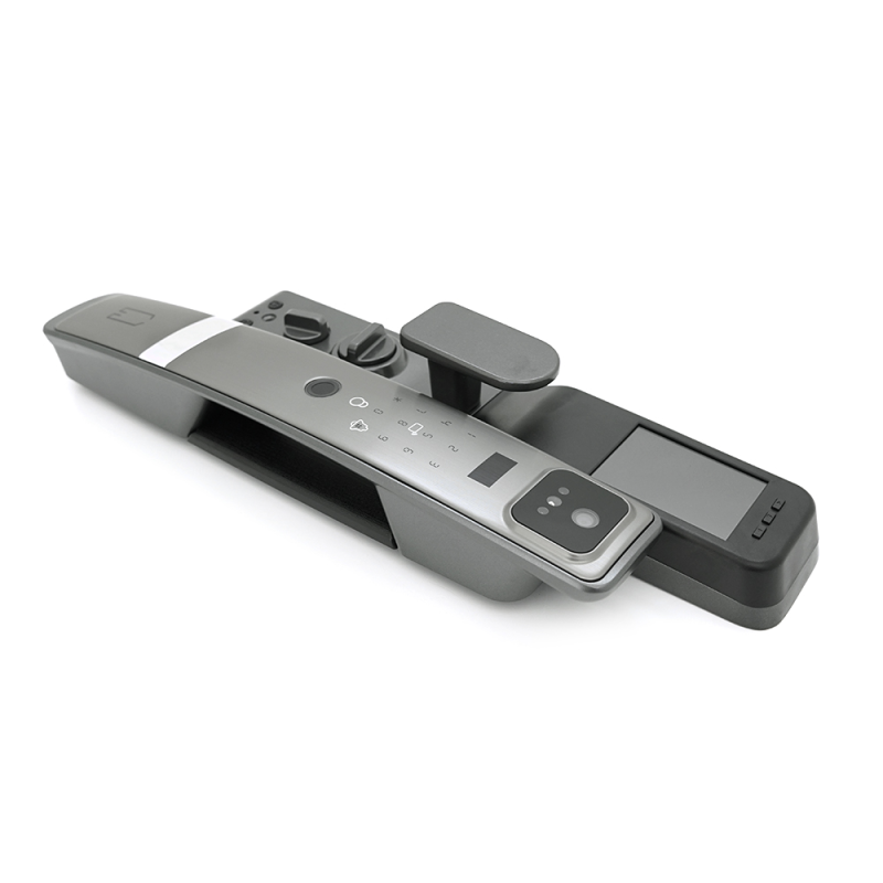 Розумний замок YOSO YO-H20 на АКБ 4200mA , Відбиток пальця/обличчя/код/карта/ключ/додаток ( врізна частина 6068) Матеріал алюміній , АРР- Tuya