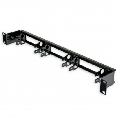 Тримач 6 плінтів 19" 1U чорний