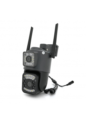 2+2Мп Wi-Fi відеокамера з двома об'єктивами вулична SD/карта YOSO YO-IPC40D4MP50 PTZ 2.8mm V380