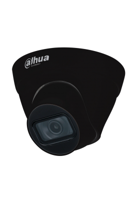 4Mп IP відеокамера купольна чорного кольору DH-IPC-HDW1431T1-S4-BE (2.8 ММ)