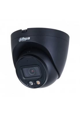 4Mп IP відеокамера купольна чорного кольору з мікрофоном DH-IPC-HDW2449T-S-IL-BE (2.8mm)