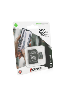 Карта пам'яті Kingston Canvas microSDHC Class 10 A1 UHS-I, 256GB