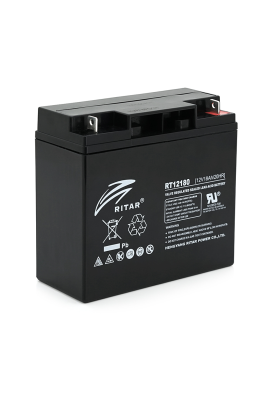 Акумуляторна батарея AGM RITAR RT12180BL5, Black Case, 12V 18.0Ah (181х77х167) Q4