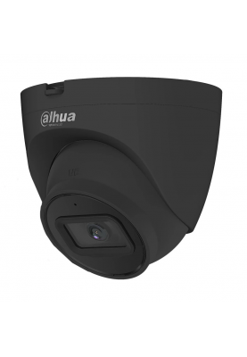 2МП IP купольна відеокамера з вбудованим мікрофоном чорного кольору DH-IPC-HDW2230TP-AS-S2-BE (2.8 ММ)