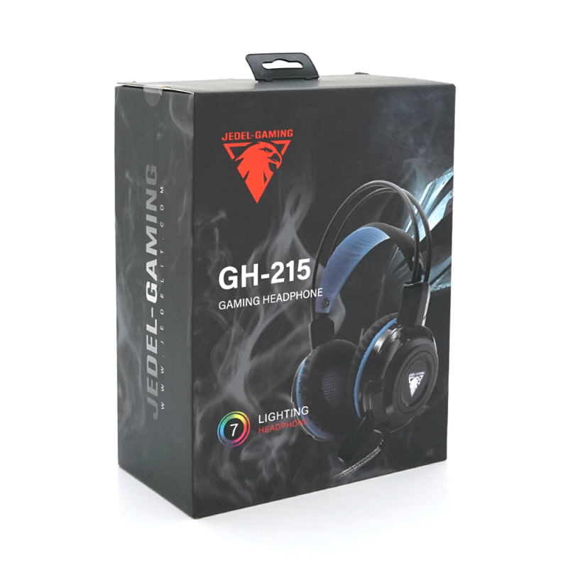 Навушники провідні Jedel GH-215, з мікрофоном, Black/Blue, Box
