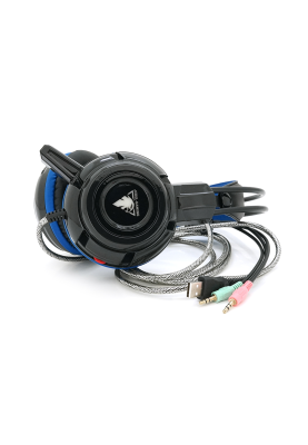 Навушники провідні Jedel GH-215, з мікрофоном, Black/Blue, Box