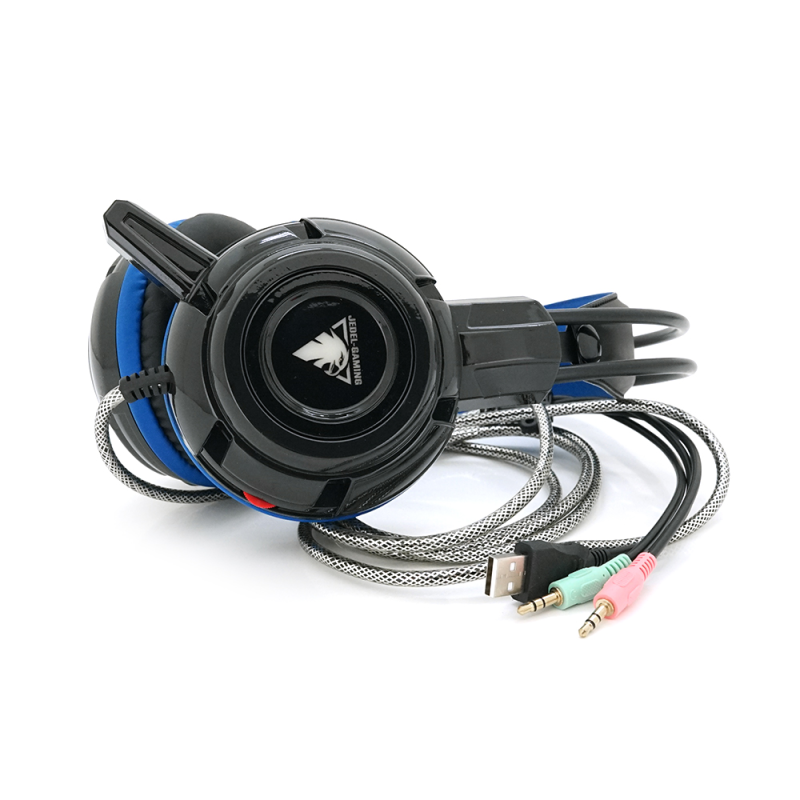 Навушники провідні Jedel GH-215, з мікрофоном, Black/Blue, Box
