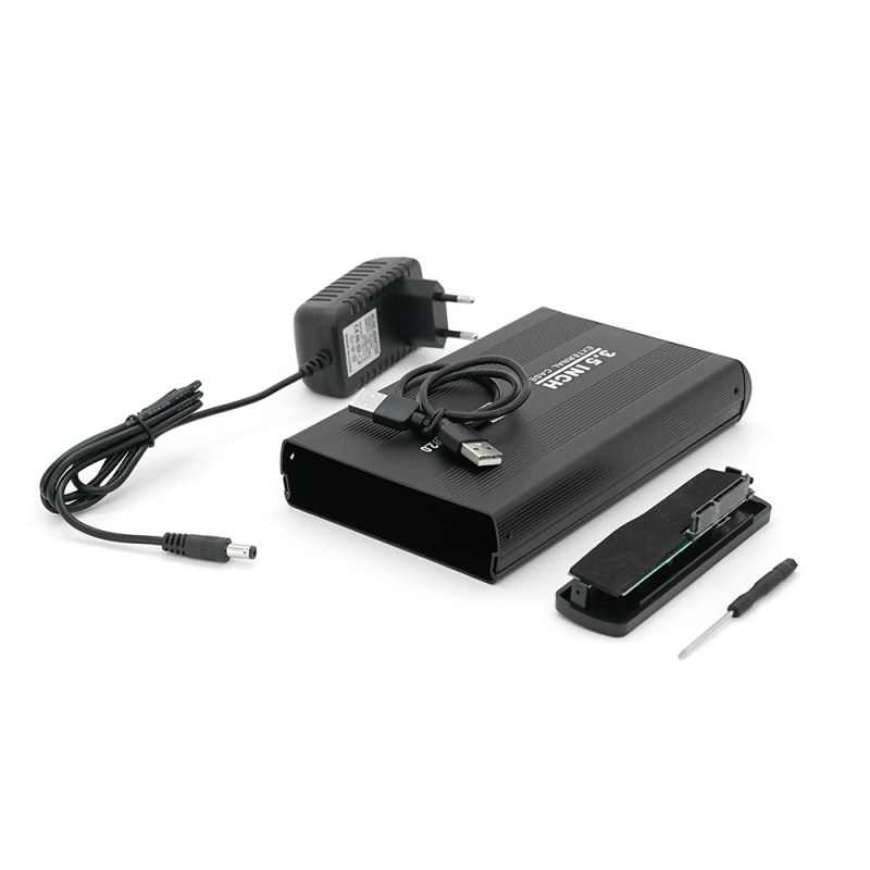 Карман , 3,5 "алюмінієвий корпус, інтерфейс USB2.0 SATA, Black