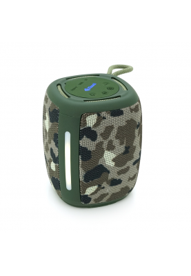 Колонка Kisonli Q17 Bluetooth 5.3, 1х8W, 1800mAh, USB/TF/TWS/FM/BT/LED, DC: 5V/1A, BOX, Camouflage, Q45