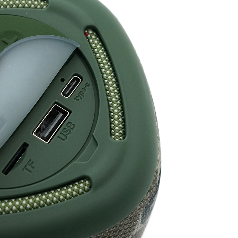 Колонка Kisonli Q17 Bluetooth 5.3, 1х8W, 1800mAh, USB/TF/TWS/FM/BT/LED, DC: 5V/1A, BOX, Camouflage, Q45