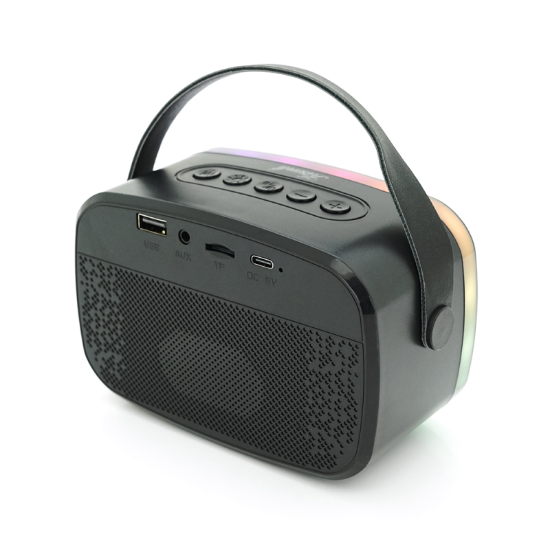 Колонка Kisonli G21 Bluetooth 5.0, 1х5W, 1800mAh, USB/TF/BT/LED/AUX, DC: 5V/1A, Black, BOX, Q45