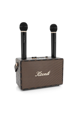 Колонка Kisonli G101 Bluetooth 5.0,Two microphone, 2х15W, 2400mAh, USB, DC: 5V/1A, BOX, Brown, Q8