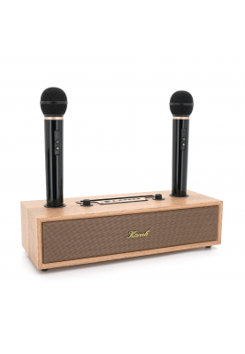 Колонка Kisonli G102 Bluetooth 5.3,Two microphone, 2х8W, 1800mAh, USB/TF/BT/AUX, DC: 5V, BOX, Wooden, Q8