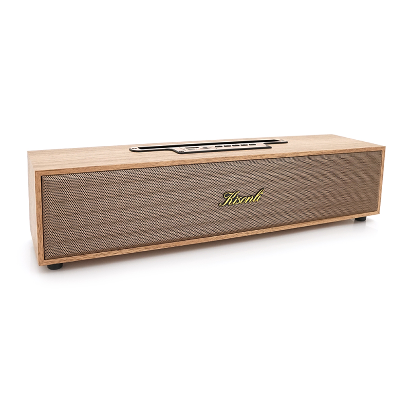 Колонка Kisonli G11A Bluetooth 5.0, 2х5W, 1200mAh, ≥90dB, USB/TF/BT/FM/AUX, DC: 5V/1A, Wooden, BOX, Q20