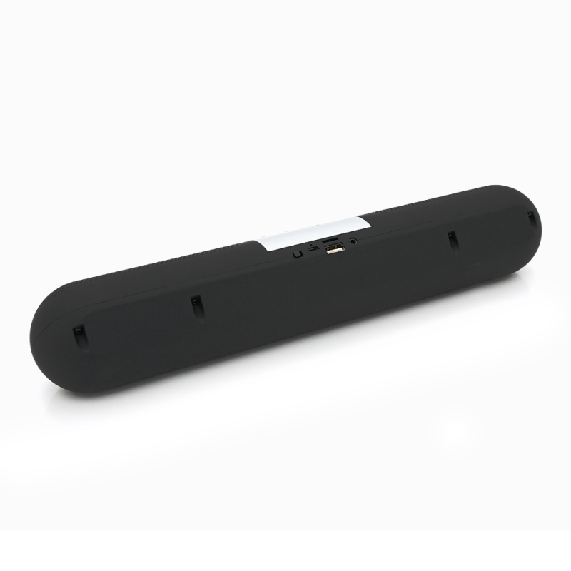 Колонка Kisonli LED-906 Bluetooth 5.0, 2х5W, 1800mAh, USB/TF/BT/FM/AUX, DC: 5V/1A, Black+Silver, BOX, Q40