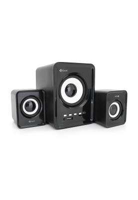 Колонки Kisonli U-2800BT, 5W+2x3W, USB/TF/BT/FM/AUX, із сабвуфером, DC: 5V, Black, BOX, Q30