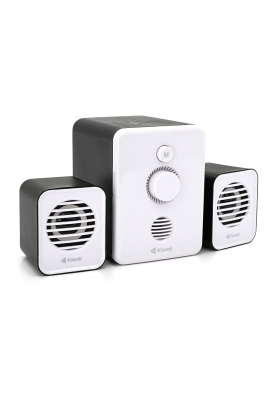 Колонки Kisonli U-3000BT, 5W+2x3W, USB/TF/BT/FM/AUX, с сабвуфером, DC: 5V, White, BOX, Q40