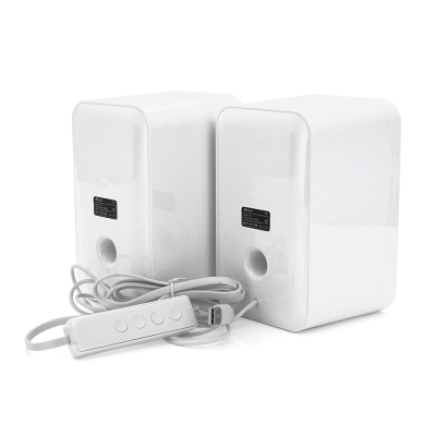 Колонки Kisonli X21BT, 2x10W, USB/RGB light/BT, DC: 5V/1-2A, White, BOX, Q15