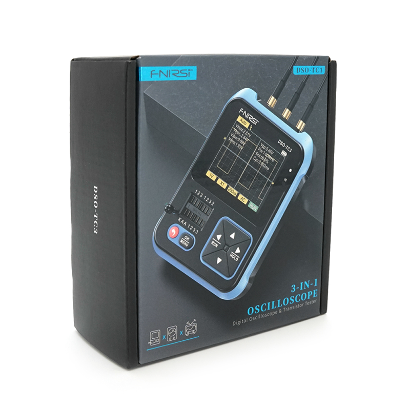 Осцилограф FNIRSI DSO-TC3 3 в1, тестер компонентів та генератор сигналів, Box