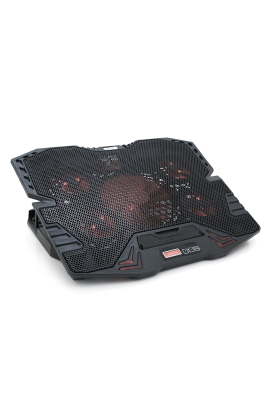 Підставка під ноутбук IceCoorel K5, 10-17", 4*100mm 1400±10% RPM + 4*70mm 2500±10%RPM, корпус пластик+алюміній, 2xUSB 2.0, 365x297x30mm