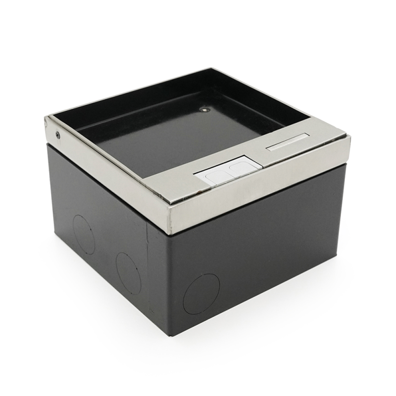 Розетка для підлоги подвійна, AC:110-250V/10-16A, Silver