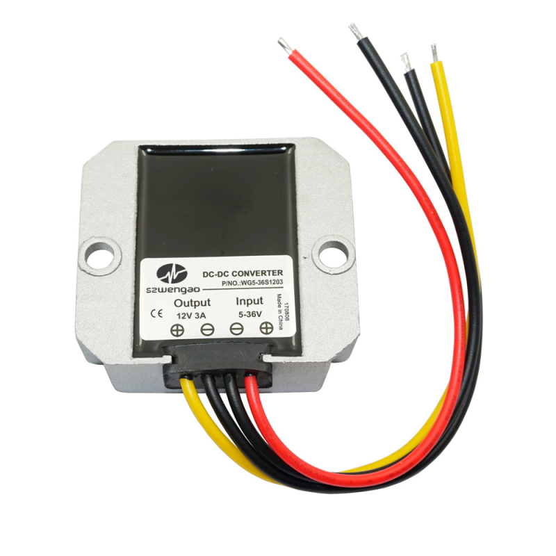 Перетворювач авто інвертор DC/DC  Input:5-36V, Output:12V 3A, IP68, 36W