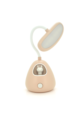 Гнучка настільна лампа-нічник RABBIT LD-3053, 3 режими, 4,2V 300mAh. microUSB, 3 години роботи, 25см, 200гр, Pink, Box