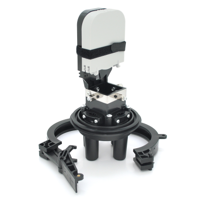 Муфта оптична Merlion ML-OP-F101H-24C, герметична, 4 введення, до 4-х касет, до 24 зварок, матеріал PP