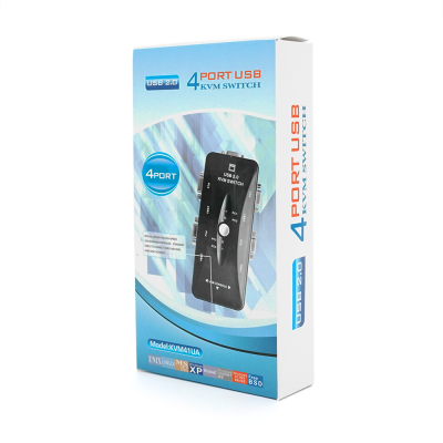 4-портовий KVM свіч, VGA, USB 4-портовий KVM свіч, VGA, USB