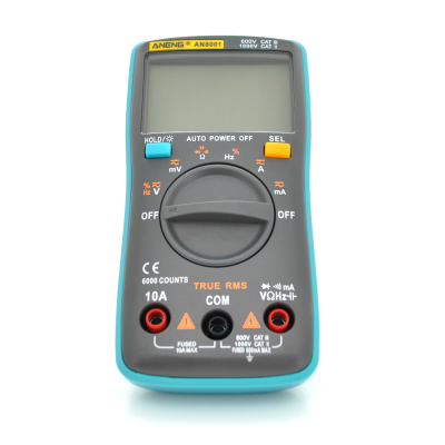 Мультиметр ANENG AN8001, виміри: V, A, R