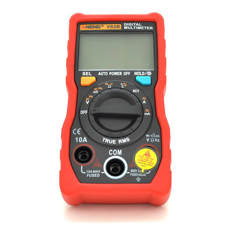 Мультиметр ANENG AN-V02B, вимірювання: V, A, R, з ємнісним діодом