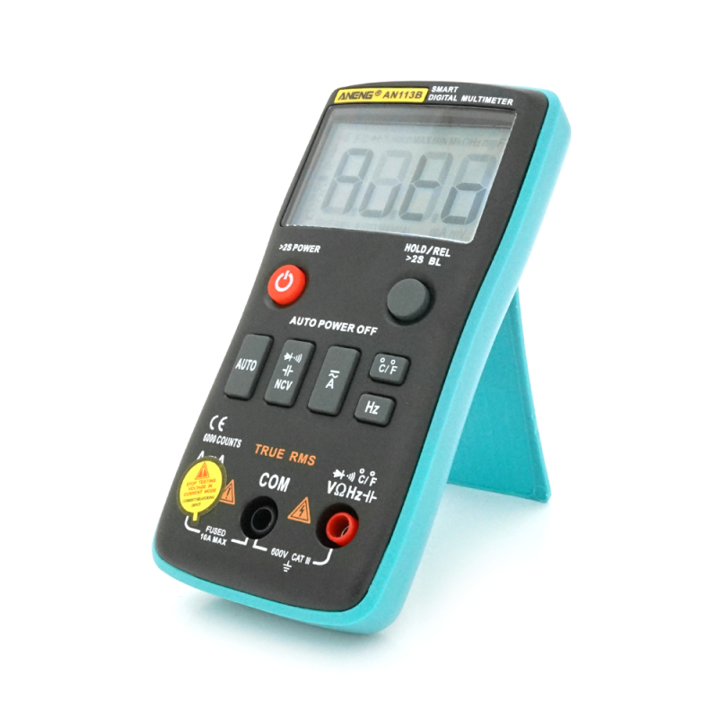 Мультиметр ANENG AN113B, вимірювання: V, A, R, C, T, F