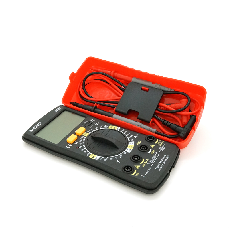 Мультиметр ANENG SZ08, вимірювання: V, A, R, C, T, F, функція hFE