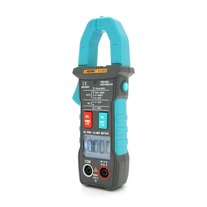 Токові кліщі ANENG ST204 Вимірювання: V, A, Ω, Hz. Функції: True RMS, NCV, продзвінка.