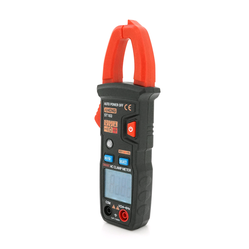 Токові кліщі ANENG ST183 Вимірювання: V (AC/DC), A (AC), Ω, C, Hz (True RMS). Функції: Data Hold, Min/Max, продзвонювання, NCV.