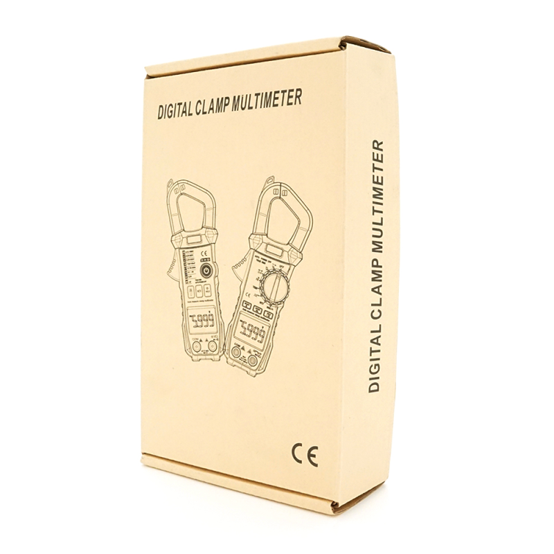 Токові кліщі ANENG ST210 Вимірювання: V (AC/DC), A (AC), Ω, C, Hz, °C (NCV). Функції: Data Hold, тест діодів, продзвонювання, підсвічування, ліхтарик.