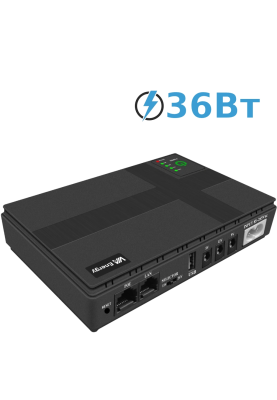 Портативне джерело живлення Mini UPS VIA Energy 2.0, ємність (10400мА • год), потужність 36Вт * год, 0,55 кг, 160 x 40 x 180 мм