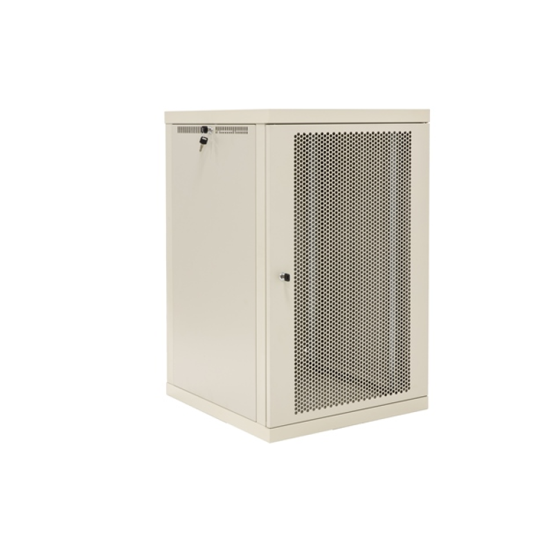 Шафа телекомунікаційна 19" VAGO Lite 9U-580, настінна, двері перфорований метал, сірий, (570х512х580)