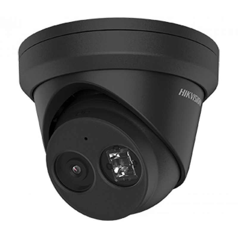 4МП IP відеокамера Hikvision AcuSense Turret чорного кольору DS-2CD2343G2-IU (2.8 mm)